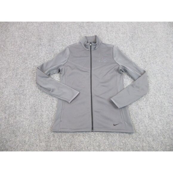 Nike Golf Sweater Womens Adult Medium‎ Gray Logo Lightweight Full Zip - Picture 1 of 13